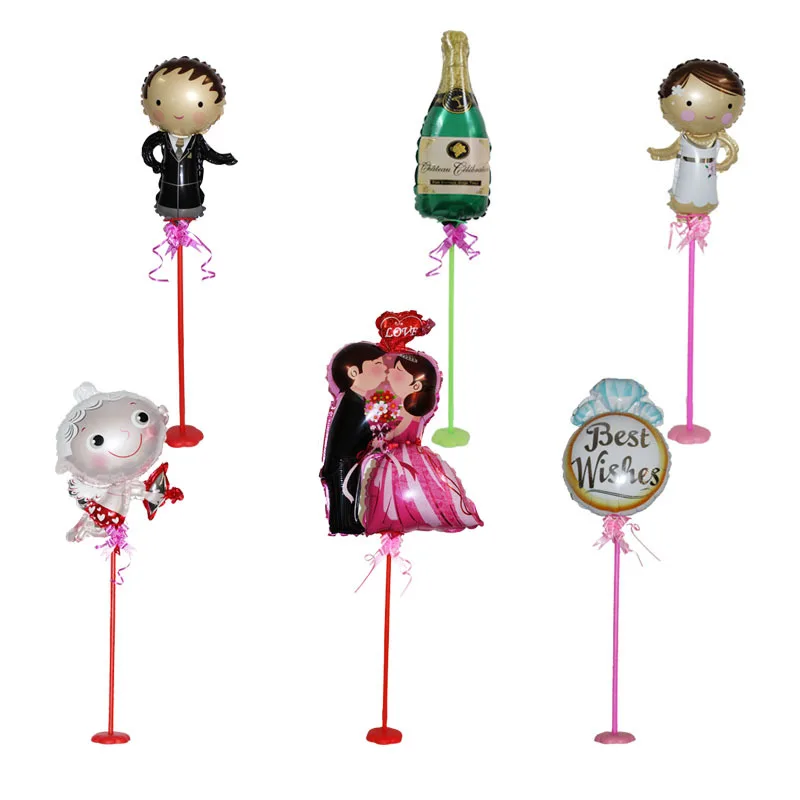 6 компл. Таблица Колонка Мини Фольга воздушные шары Свадебные украшения Mariage базы