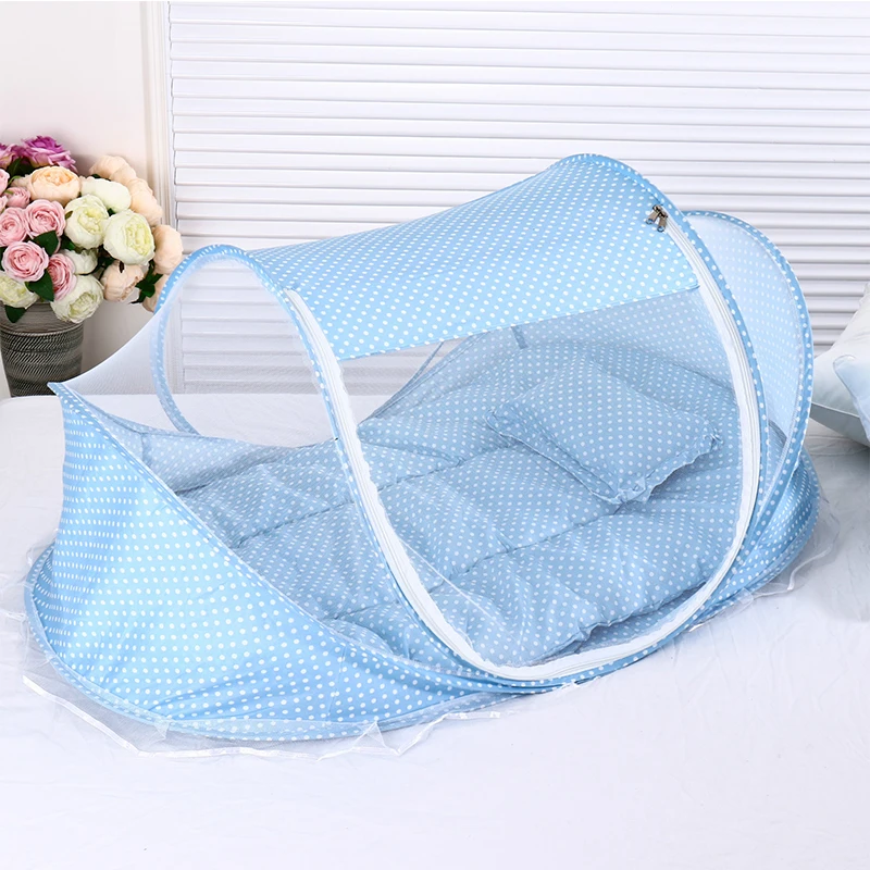 Portable baby bed foldable with mosquito net free installation baby nest