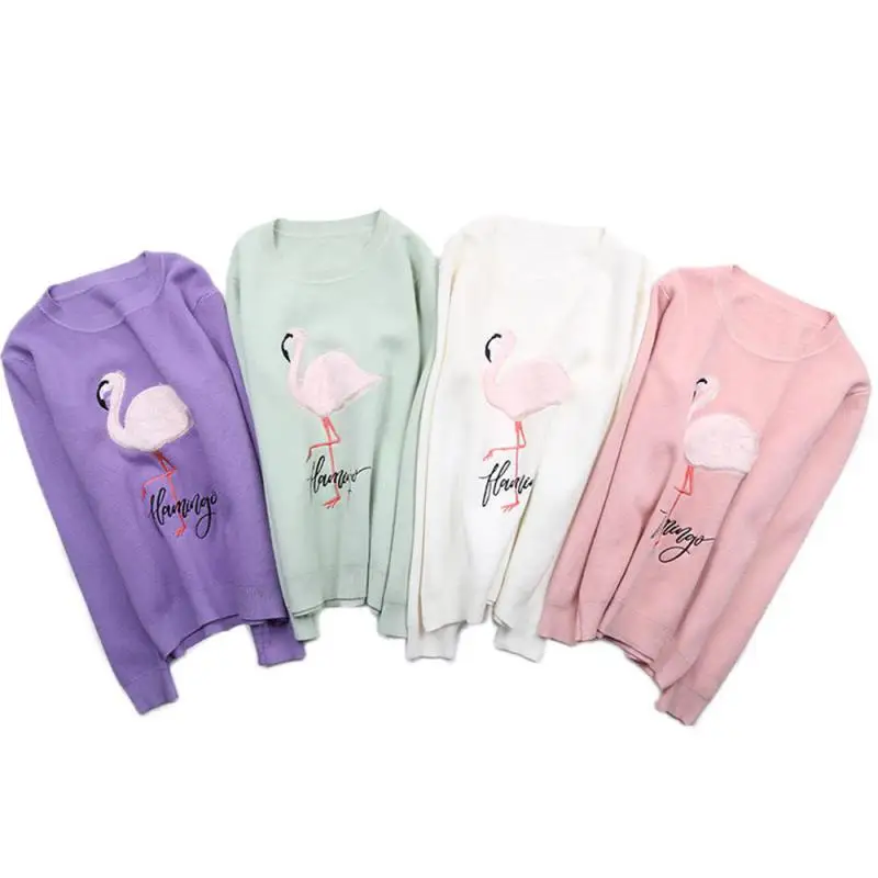 Loose Sweaters Women 2019 Pullovers O-neck Long Sleeve Knitted Shirts White Pink Green Khaki Knitting Femme Pull Tops | Женская одежда