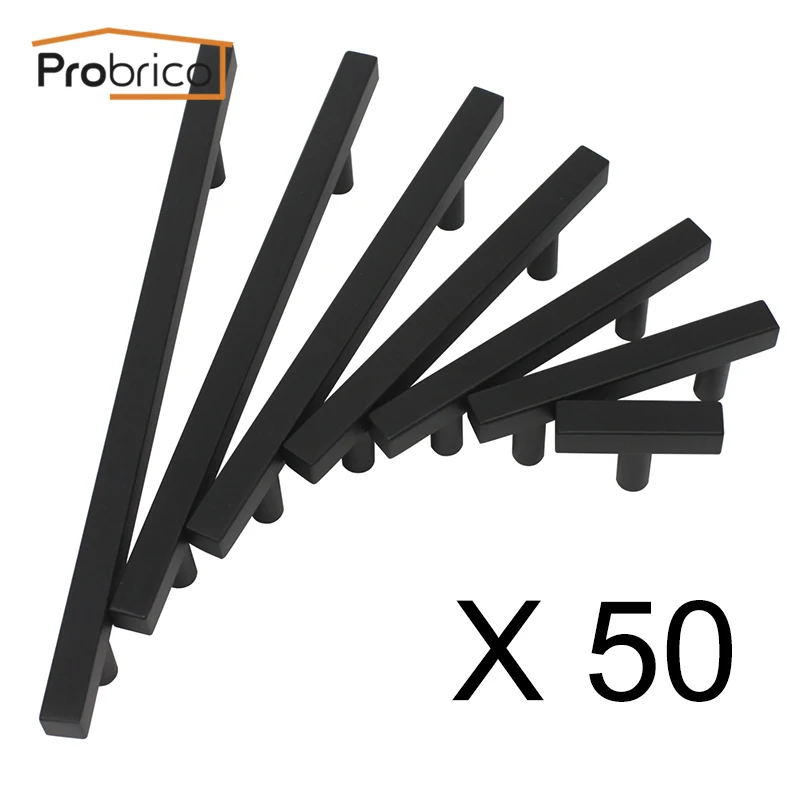 

Ручки для выдвижных ящиков и ручек Probrico, черные мебельные принадлежности из нержавеющей стали 128 мм, кухонные ручки со стразами 12 мм 50 шт.