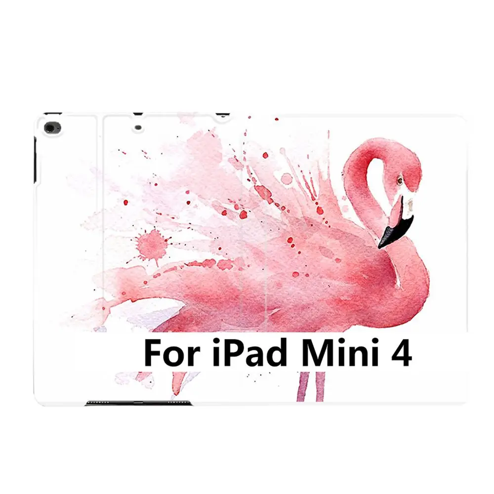 For iPad Mini 4 Умный чехол-подставка с рисунком розового Фламинго из искусственной кожи для iPad Air 2 3 9," 56 7th 10,2" 10," PRO Mini 4 5 - Цвет: For iPad Mini 4