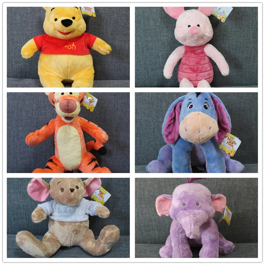 1 шт. ИА Ослик Медведь Тигр поросенок Свинья желтый кролик Roo Heffalump слон плюшевые игрушки милые мягкие животные детские игрушки