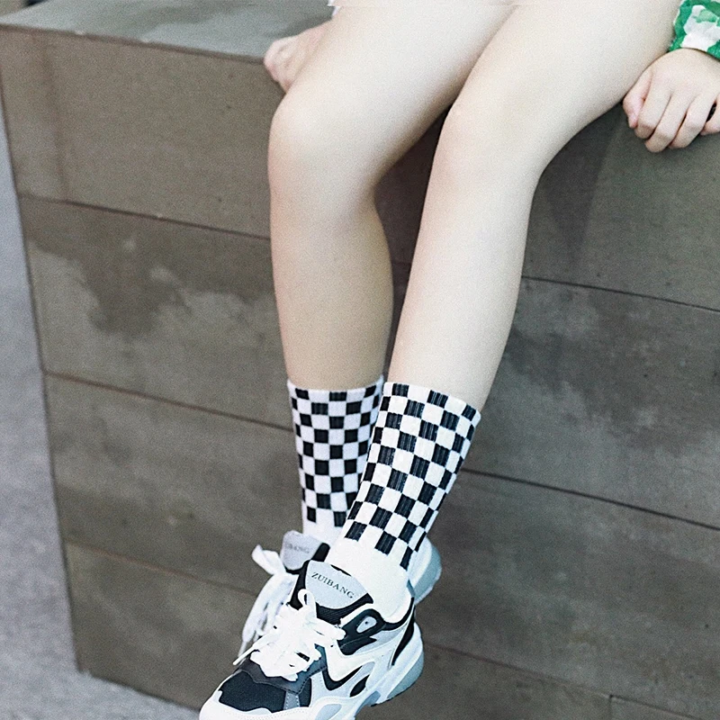 5 пар женские белые и черные носки для скейтборда|Носки| |