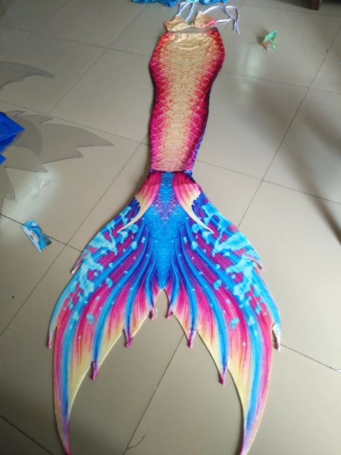 Custome хвост русалки с моноластами для плавания Костюм Русалки косплея пляжный