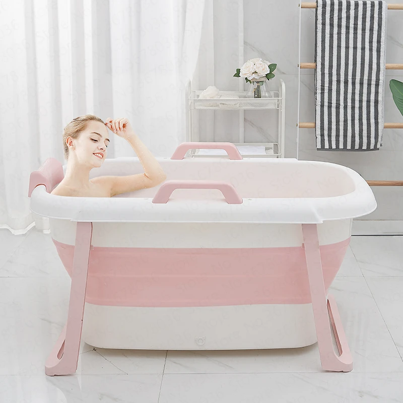 

Folding Bath Barrel Adult Bathtub Home Body Tub Adult Bath Barrel Children Bath Barrel Tub Thickening