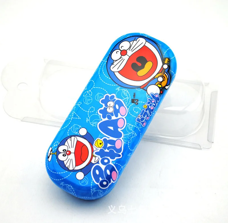 Doraemon Аниме Красочные очки Чехол Мой сосед Тоторо Металлический Чехол для очков s PU косметический чехол s для студентов канцелярские товары - Цвет: Doraemon