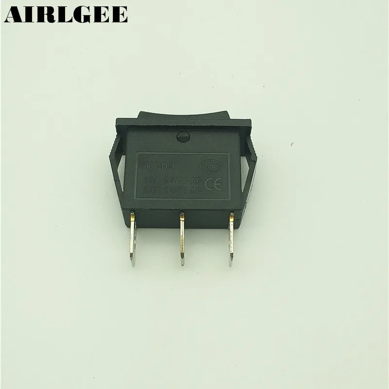 5 шт. AC250V 15A 3 Pin SPDT вкл./ВЫКЛ./ВКЛ. положения защелкивающийся в лодке кулисный