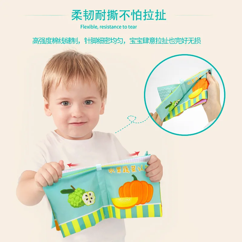 Розничная продажа Игрушки для маленьких детей раннего развития Тканевые книги