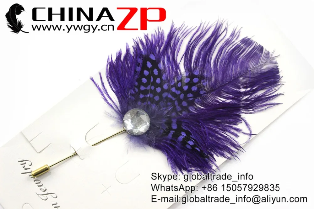 Брошь для волос с перьями страуса китайского производства | Дом и сад