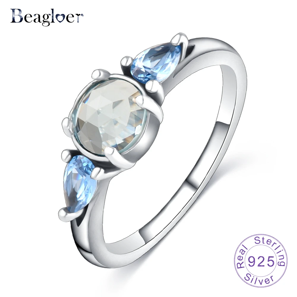 Beagloer 2017 Новинка 100% Стерлинговое Серебро 925 пробы кольца для женщин Свадебные