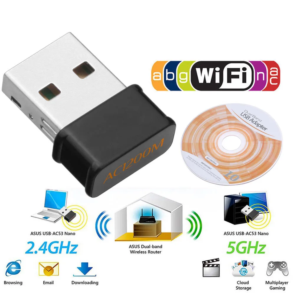 USB Wi-Fi сетевая карта 1200 Мбит/с, 2,4/5,8 ГГц