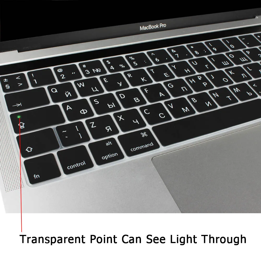 Русская раскладка клавиатуры Крышка силиконовая кожа для нового Macbook Pro 13 15 дюймов с сенсорной панелью A1706 A1707-EU Enter