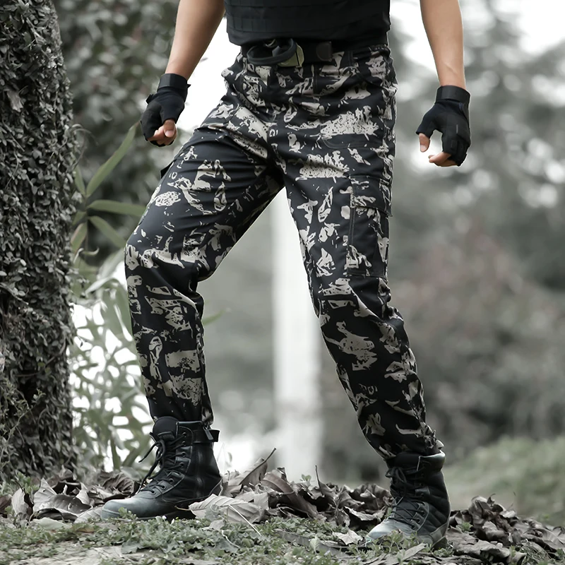 Мужские камуфляжные тактические военные брюки карго Pantalon Homme армейские брюки Охотник спецназ рабочие брюки
