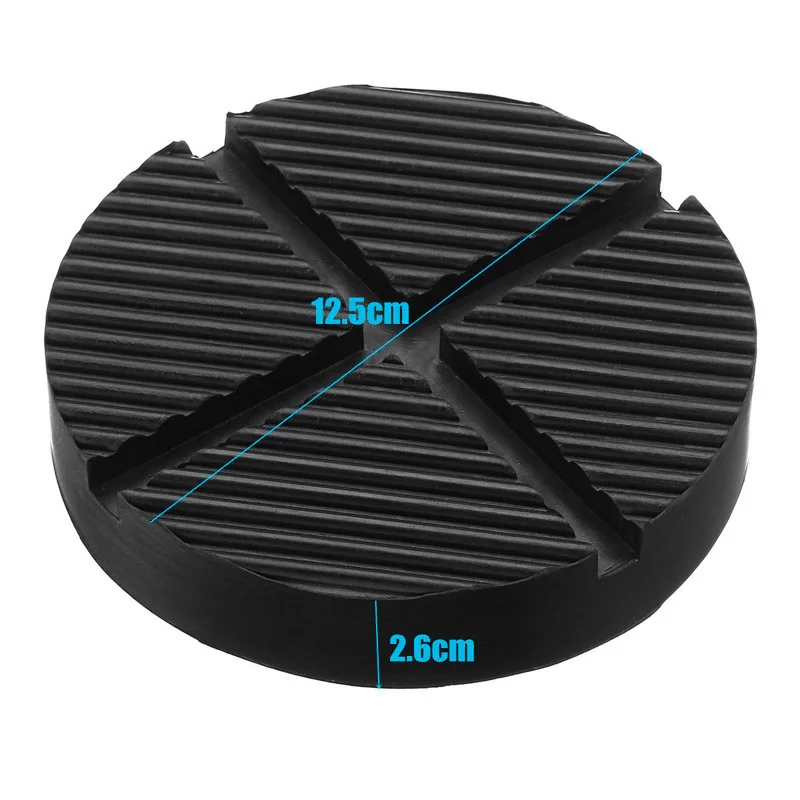 

1* Universal Car Cross Slotted Rail Floor Jack Rubber Pad Adapter for Weld Black