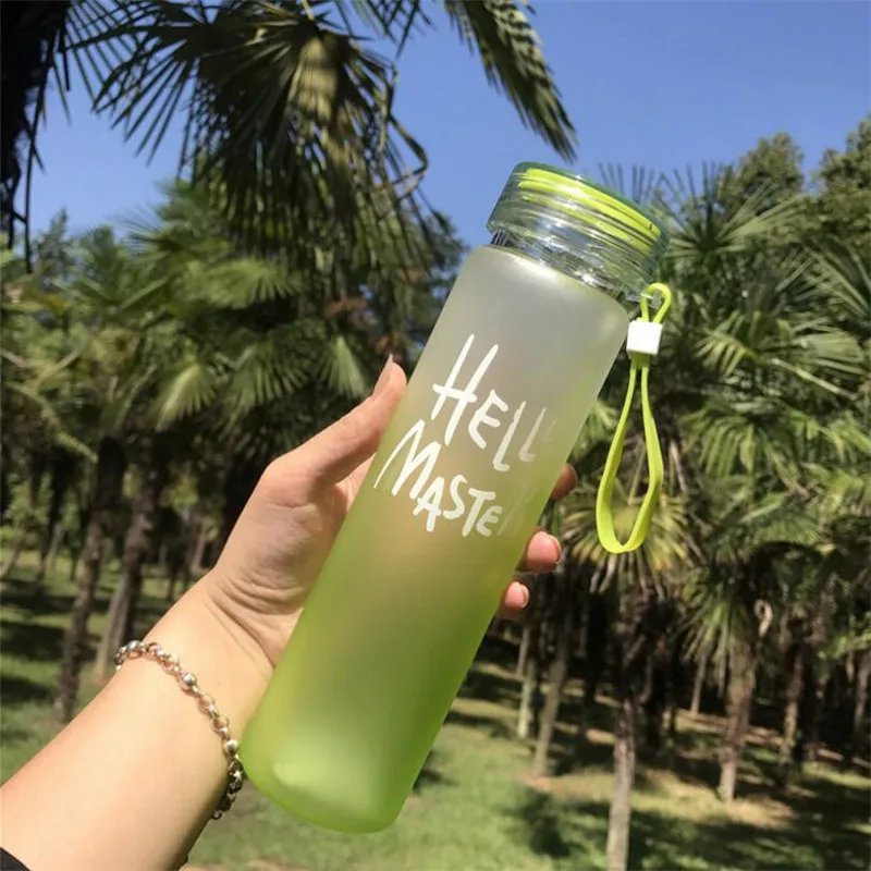 Матовые портативные бутылки для воды стеклянная Спортивная бутылка bpa