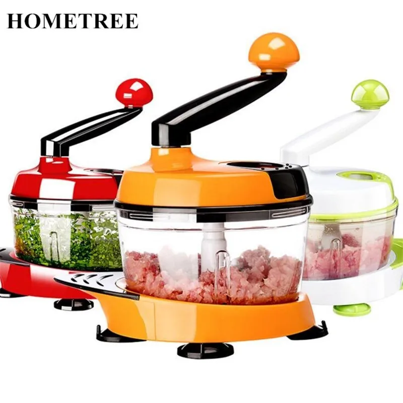 

HOMETREE 1500ml Manual Kitchen Big Capacity Meat Tools Stainless Steel Blade Mincer Vegetable Cutter Manual Meat Grinders H601