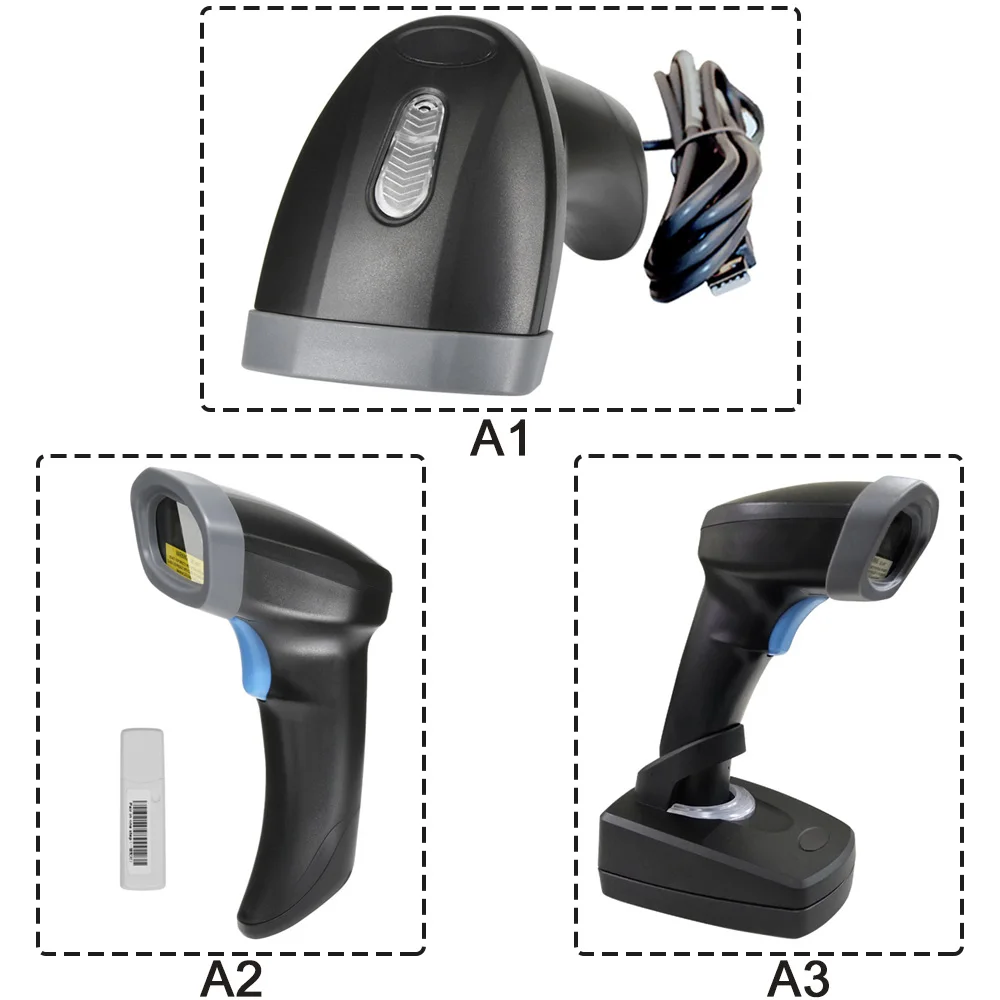 Ручной проводной сканер штрих-кода Bluetooth 1D/2D QR считыватель штрих-кодов для