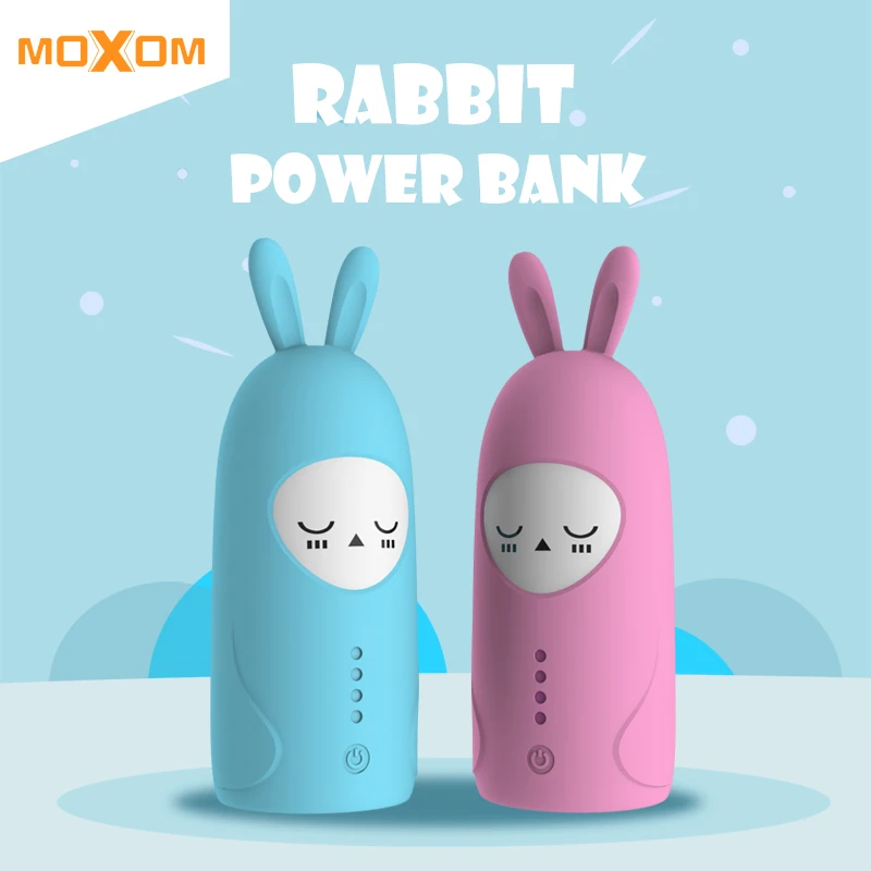 MOXOM симпатичный внешний аккумулятор 10000 мАч для Xiaomi Redmi Mi power Bank портативное