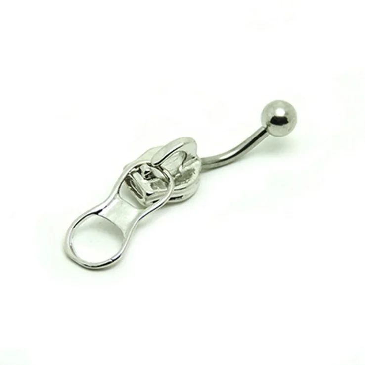 1 шт., пирсинг для пупка, с застежкой-молнией, 1 шт.