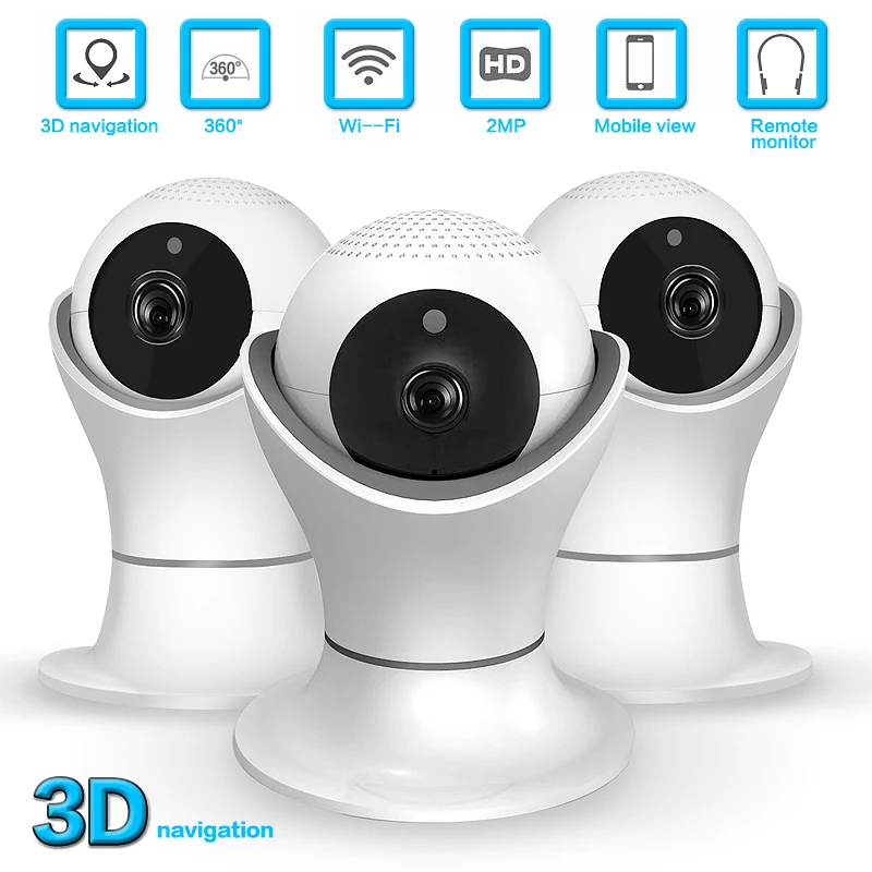 1080 P Wi Fi IP Камера Fisheye 360 градусов видеонаблюдения Камеры Скрытого 2MP Indoor Ночное