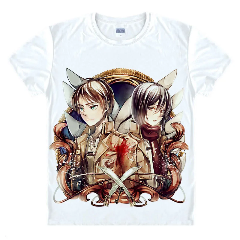 3 Футболка из японского аниме, одежда для Легион скаутов, футболка Shingeki No Kyojin, футболка с короткими рукавами, футболка с короткими рукавами - Цвет: 3