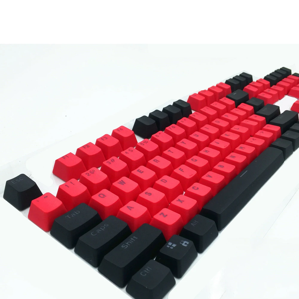 104-Key красный и черный Doubleshot PBT подсветка Keycap ANSI макет OEM профиль колпачки для Cherry MX Механическая игровая клавиатура