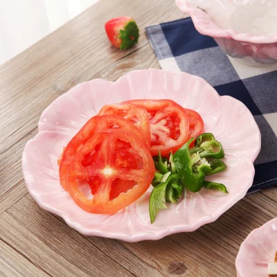 Керамическая чаша с кроликами из мультфильмов, посуда в стиле капусты, тарелка с кроликами, фруктовая Салатница, посуда для дома, вечерние столовые принадлежности - Цвет: see chart