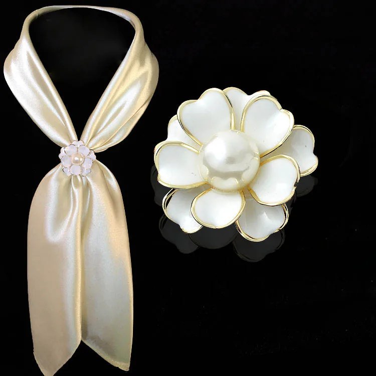 Модная женская и брошь в виде цветка с жемчугом|scarf buckle|buckle broochbrooch fashion |