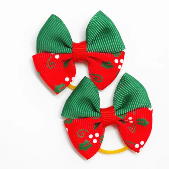 

100pcs/lot Pet Doggie Christmas Grooming Hair Bow Free Shipping