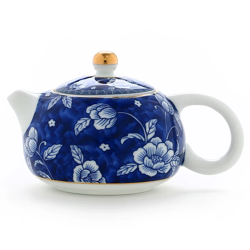 200 мл керамический фарфор Jingdezhen синий и белый чайник Xishi чайный набор кунг-фу