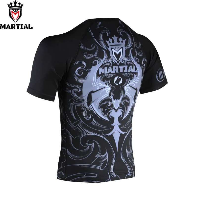 Martial : Pisces sublimated sports t shirt gym men qucik dry shirts mma clothing breathable plus size jersey |