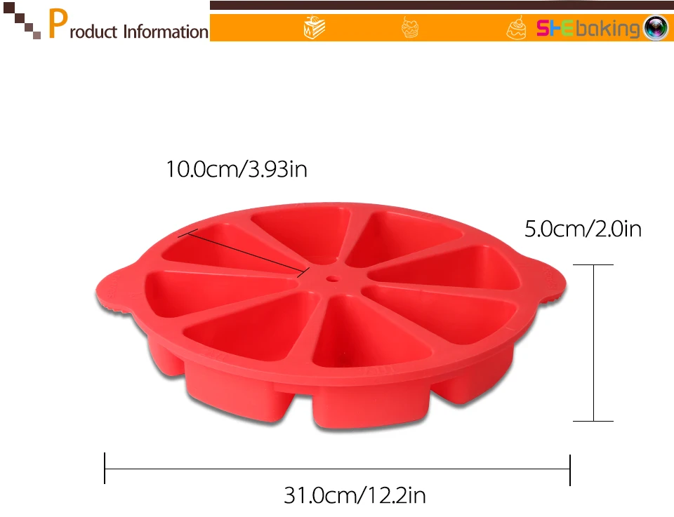 Shebaking 8 отверстий выпечка плесень 3D круглая силиконовая форма для пирога Плесень DIY маффины с помадкой хлеб торт сковорода форма для выпечки Кухня кондитерский инструмент