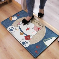 cute cartoon cat carpet rectangular non slip bedroom bathroom door mat