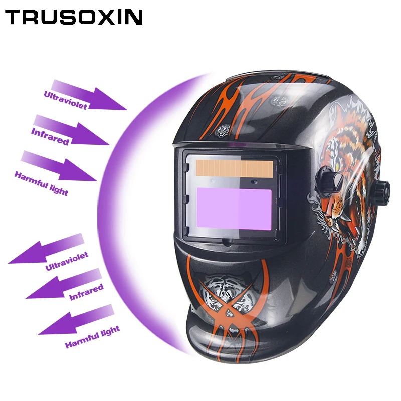 Solar Auto Darkening Electric Wlding Mask/Helmet/Welder Cap/Welding Lens/Eyes Mask for Welding Machine and Plasma Cutting Tool