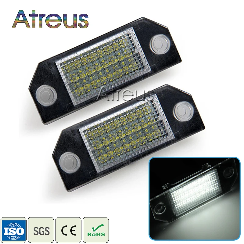 Atreus Автомобильный светодиодный фонарь для номерного знака 12 В Ford Focus 2 C Max