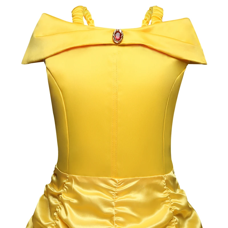 Fantasy Princess Belle Girls Dresses for Children Dress Long Evening Cosplay Party Costume Christmas Clothes New Year | Детская одежда