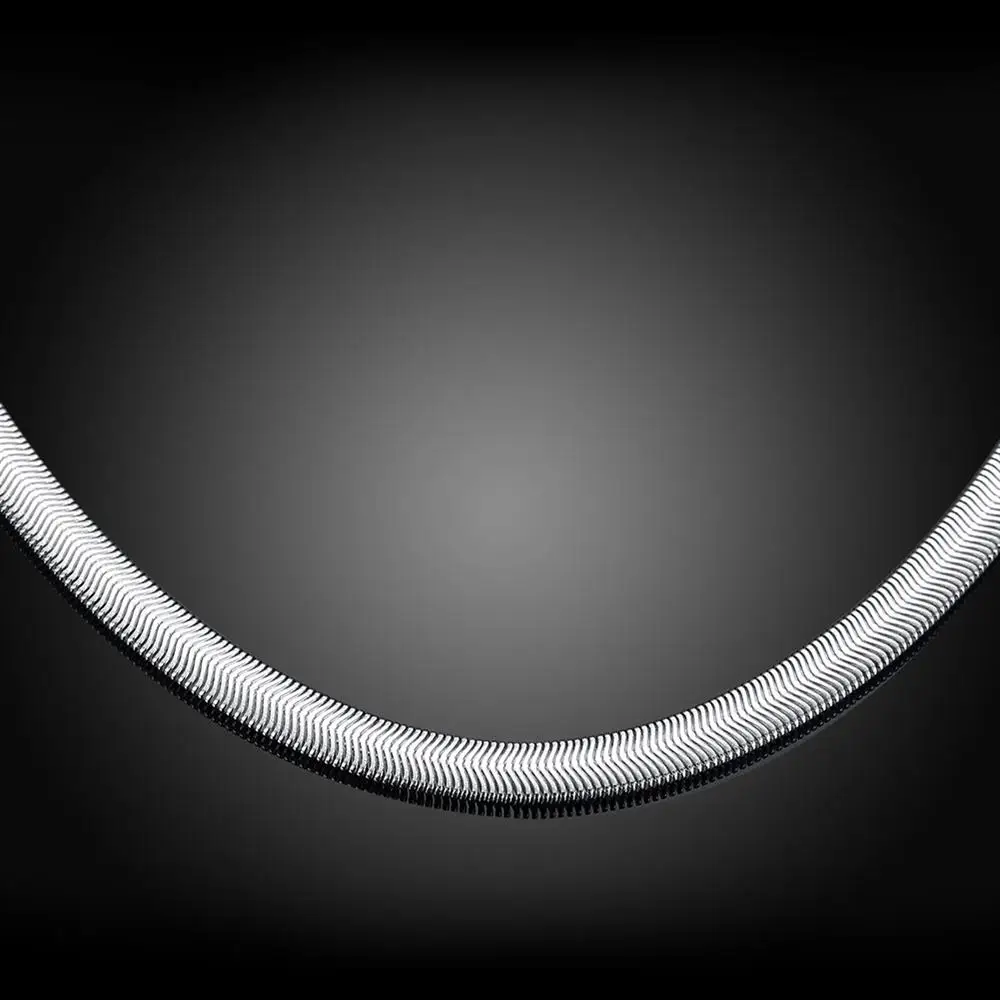 6mm Snake Chain Link Europe 925 Sterling Silver Chains Necklace Hyperbole Jewelry Fit Pendant Gift For Men &amp Women | Украшения и
