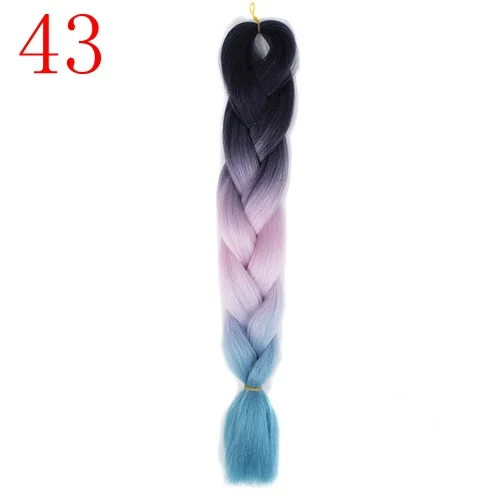 MERISIHAIR, 24 дюйма, Омбре, косички, синтетические волосы на крючках, для наращивания, огромные косички, прически, синий, серый, красный - Цвет: # Серебристо-Серый