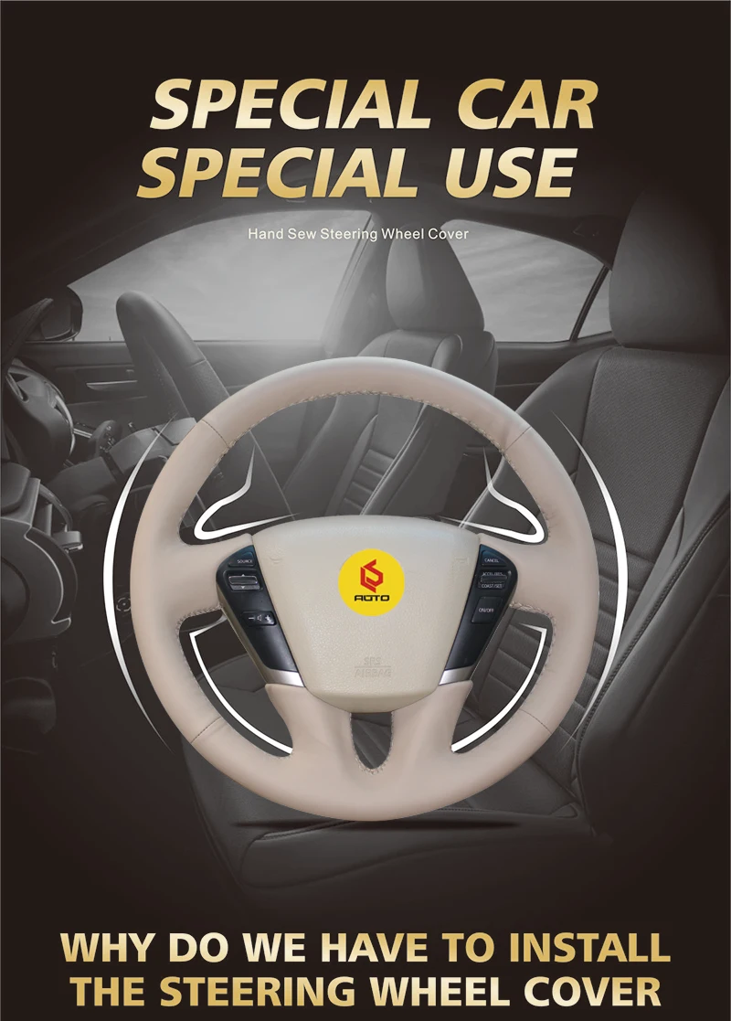 Ручная швейная Оплетка на руль для Nissan Teana 2008-2012 Murano 2009- volante кожаный чехол на руль