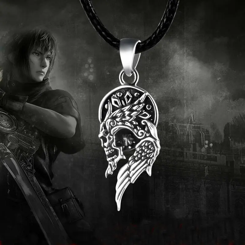 Final Fantasy Королевстве Lucis кулон Цепочки и ожерелья 925 Серебряный Косплэй Jewelry новые унисекс Подвески Косплэй реквизит подарки