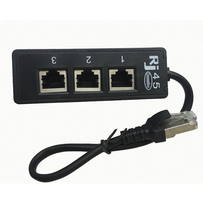 RJ45 от 1 до 3 гнезда Ethernet сеть LAN кабель сплиттер расширительный адаптер