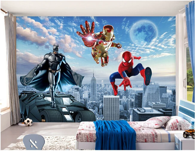 Пользовательские обои papel де parede infantil hero alliance для детской комнаты спальни стены