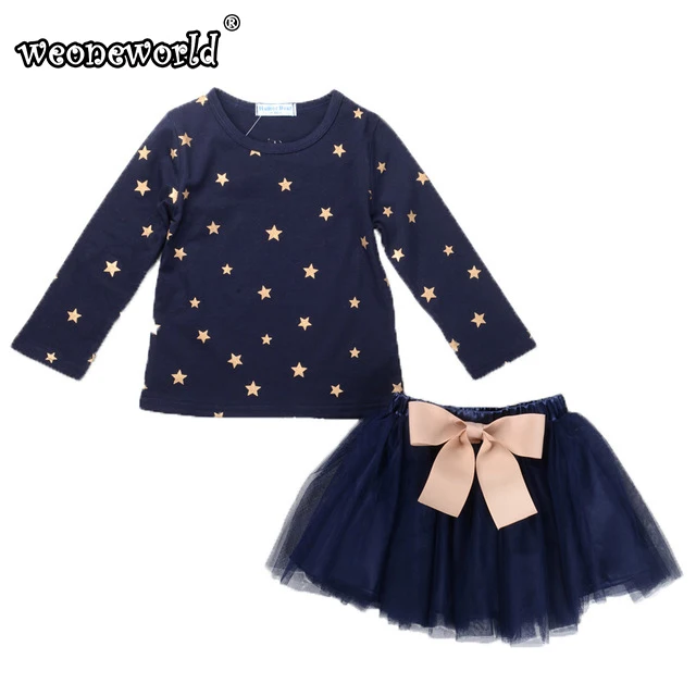 WEONEDREAM/комплекты одежды из 2 предметов для девочек Новинка 2017 года топы темно