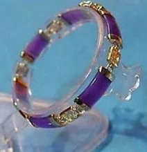 

Женский подарочный браслет KGP с фиолетовыми драгоценными камнями, браслет с застежкой на удачу, AAA, 7,5 дюйма, часы с широким орнаментом для же...