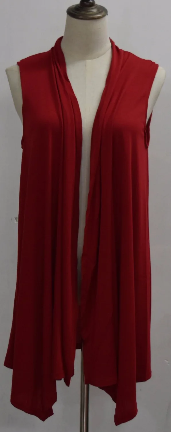 Длинный вязаный кардиган Для женщин Лето 2017 г. жилет без рукавов женские большие