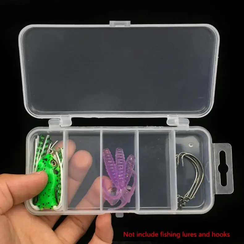 13.3 x 6.2 2.5cm 5 Compartments Multifunctional Fish Tackle Box for Fishing Lures Hooks Other Tools Jewelries Storage Boxes | Спорт и