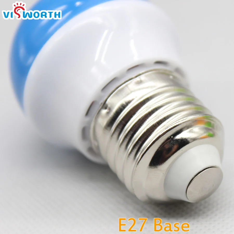 [VisWorth] Рождественская Светодиодная лампа 3 Вт, Светодиодная лампа E27, цоколь Smd2835, 12 шт., 110 В переменного тока, 220 В, 240 в, белый/красный/зеленый/синий/желтый светодиодный светильник
