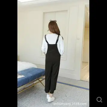 Штаны для беременных весна-осень 2019 нагрудник шорты большого размера свободная