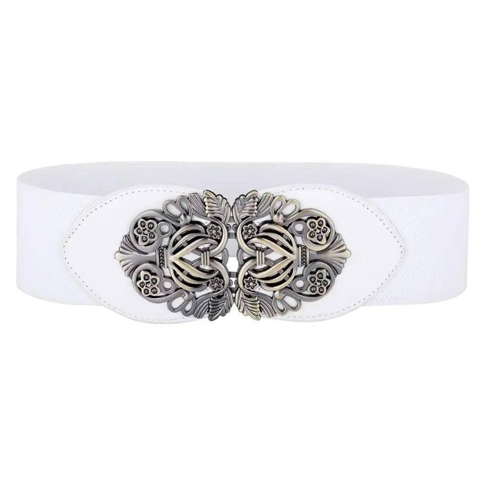 women belt 2 Женские эластичные ремни размера плюс из искусственной кожи эластичный пояс на талии с металлическим крюком дизайнерские женские пояса для женского платья - Цвет: women belt 2