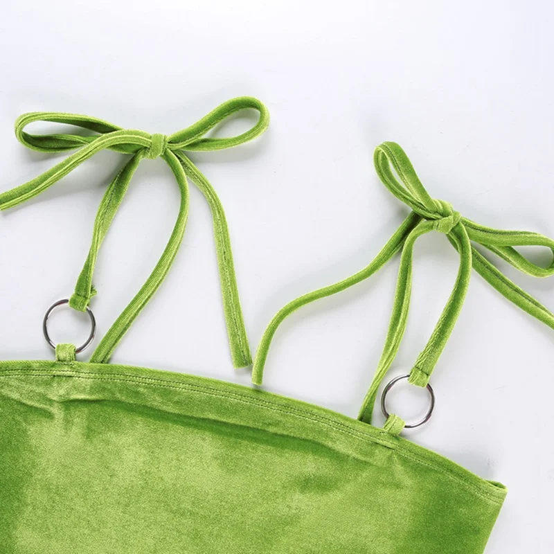 Женский короткий топ на бретельках летняя уличная футболка без рукавов